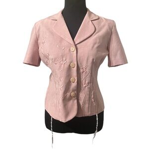 Positive Attitude Embroidered Blazer